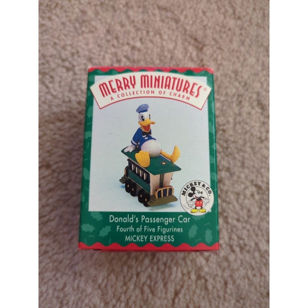 Hallmark Keepsake Ornament 1998 Merry‎ Miniatures Donald's Passenger Car Disney